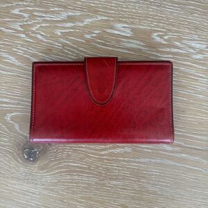 Rolfs Red Leather Clutch Wallet